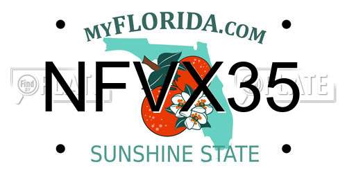 NFVX35 Florida License Plate