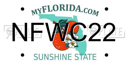 NFWC22 Florida License Plate