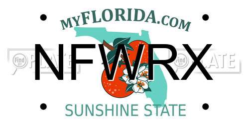 NFWRX Florida License Plate