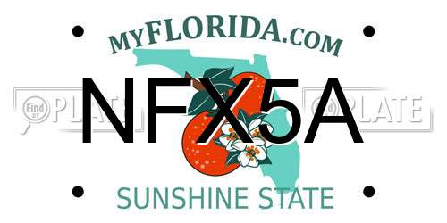 NFX5A Florida License Plate