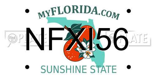 NFXI56 Florida License Plate