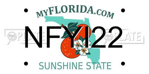 NFYI22 Florida License Plate