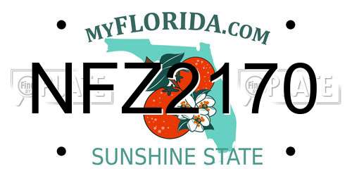 NFZ2170 Florida License Plate