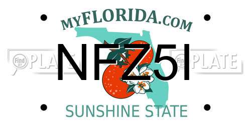 NFZ5I Florida License Plate