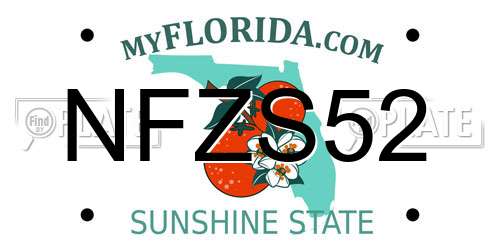 NFZS52 Florida License Plate
