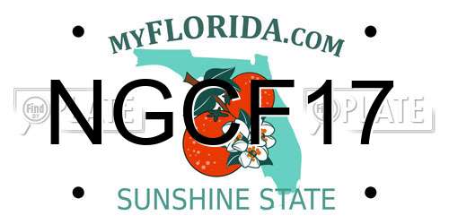 NGCF17 Florida License Plate