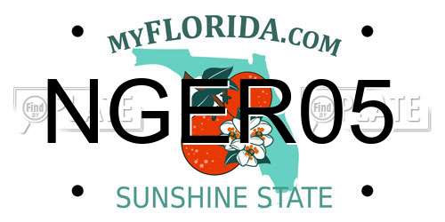 NGER05 Florida License Plate