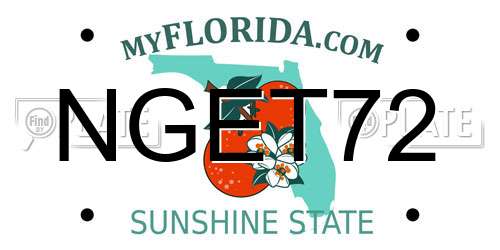 NGET72 Florida License Plate