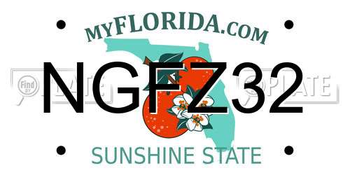 NGFZ32 Florida License Plate