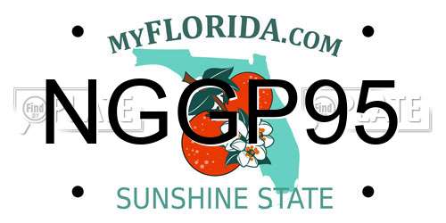 NGGP95 Florida License Plate