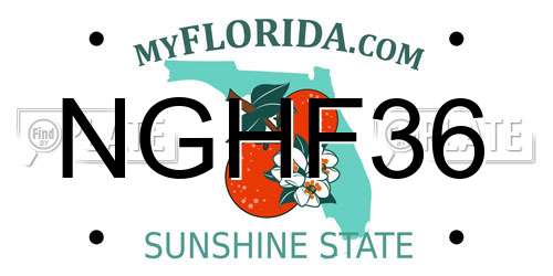 NGHF36 Florida License Plate
