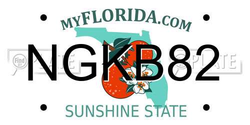 NGKB82 Florida License Plate