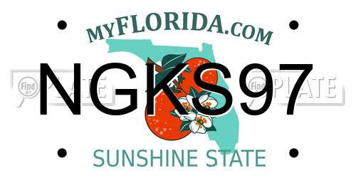 NGKS97 Florida License Plate