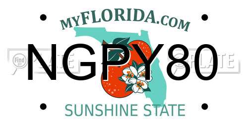 NGPY80 Florida License Plate