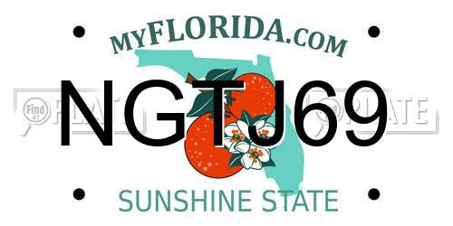NGTJ69 Florida License Plate