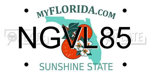 NGVL85 Florida License Plate