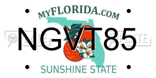 NGVT85 Florida License Plate