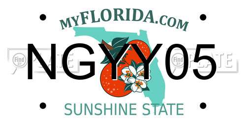 NGYY05 Florida License Plate