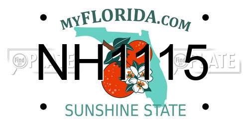 NH1115 Florida License Plate