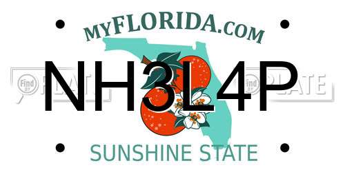 NH3L4P Florida License Plate