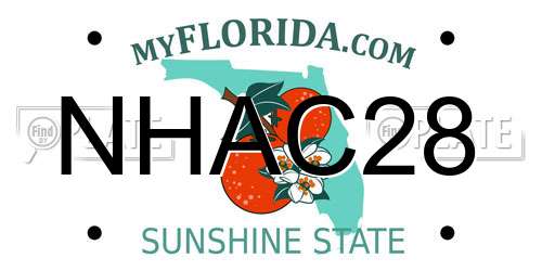 NHAC28 Florida License Plate