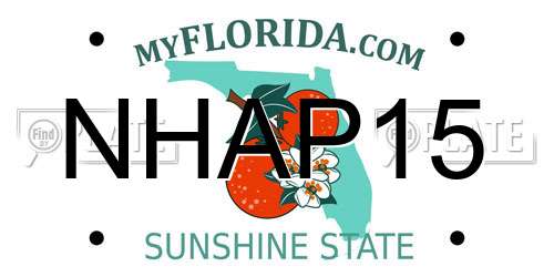 NHAP15 Florida License Plate