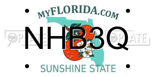 NHB3Q Florida License Plate