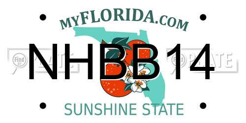 NHBB14 Florida License Plate