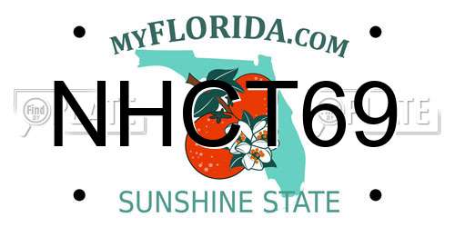 NHCT69 Florida License Plate