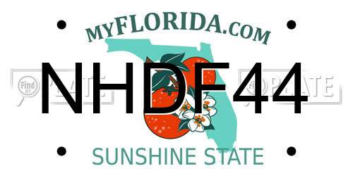 NHDF44 Florida License Plate