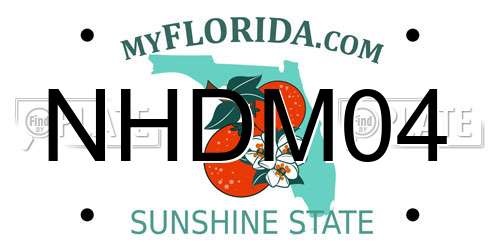 NHDM04 Florida License Plate