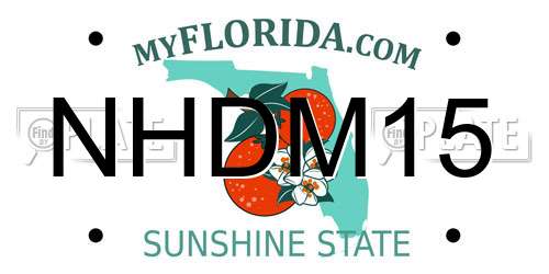 NHDM15 Florida License Plate