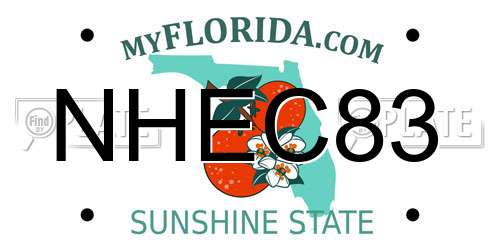 NHEC83 Florida License Plate