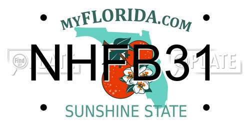 NHFB31 Florida License Plate