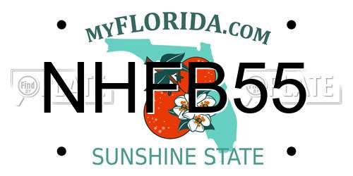 NHFB55 Florida License Plate