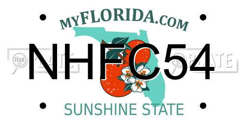 NHFC54 Florida License Plate
