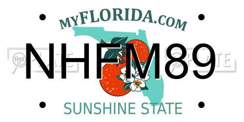 NHFM89 Florida License Plate