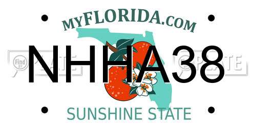 NHHA38 Florida License Plate