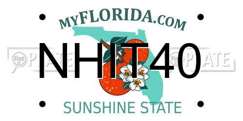 NHIT40 Florida License Plate