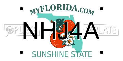 NHJ4A Florida License Plate