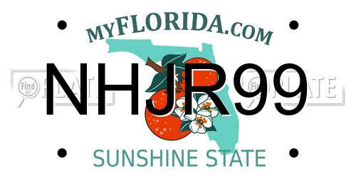 NHJR99 Florida License Plate