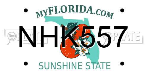 NHK557 Florida License Plate