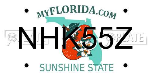 NHK55Z Florida License Plate