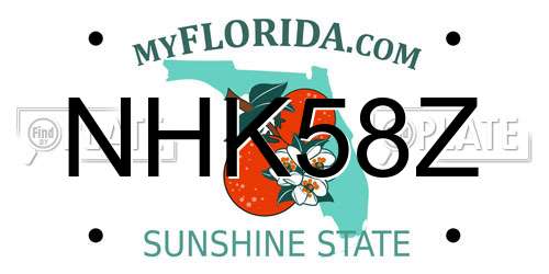 NHK58Z Florida License Plate