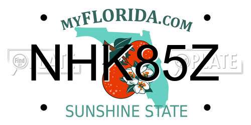 NHK85Z Florida License Plate