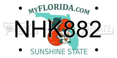 NHK882 Florida License Plate