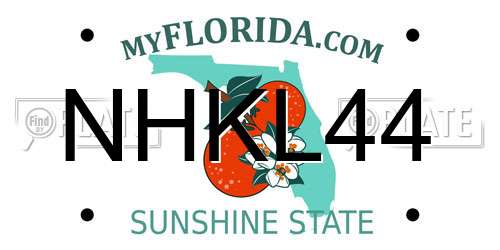 NHKL44 Florida License Plate