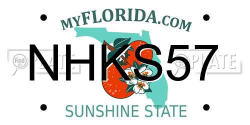 NHKS57 Florida License Plate