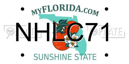 NHLC71 Florida License Plate