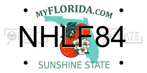 NHLF84 Florida License Plate